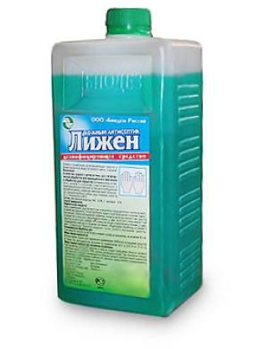 Лижен кожный антисептик флакон 1 литр.